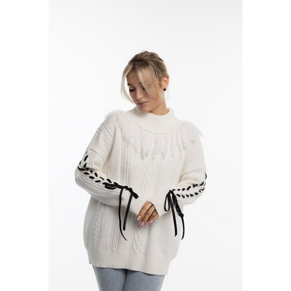 Alexander High Neck Cable Sweater - Picture 1 of 4